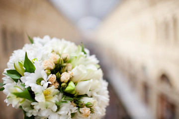 Bridal bouquet. Moscow, Russia, GUM