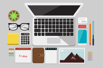 Business Flat lay