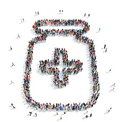 people  vial pills medicine icon