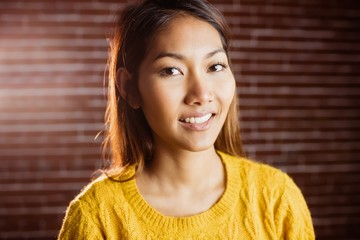 Cute asian woman smiling