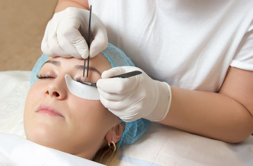 eyelash at the beauty salon