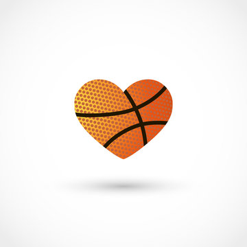 Vector basketball heart