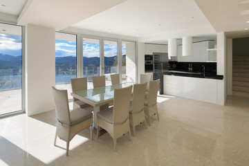 Interior of modern penthouse