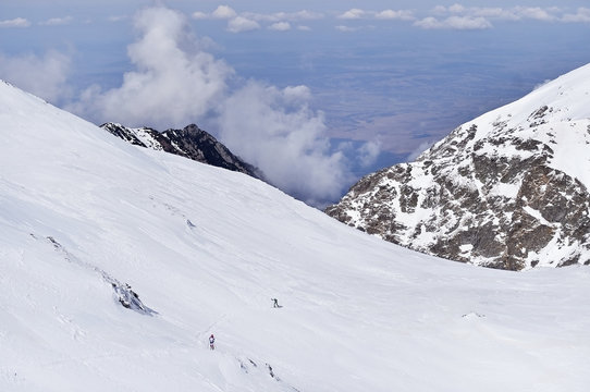 Ski mountaineering in Fagaras Mountains