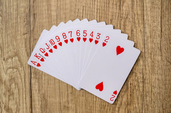 Set of playing cards poker casino