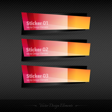 Business stickers on the gray background for infographics webdes