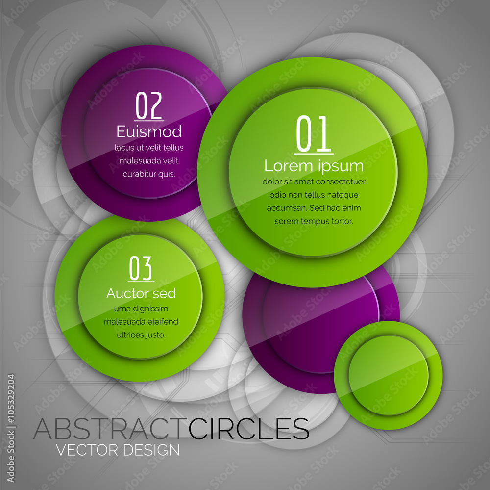 Aufkleber abstract background with glossy circles. glossy buttons. vector