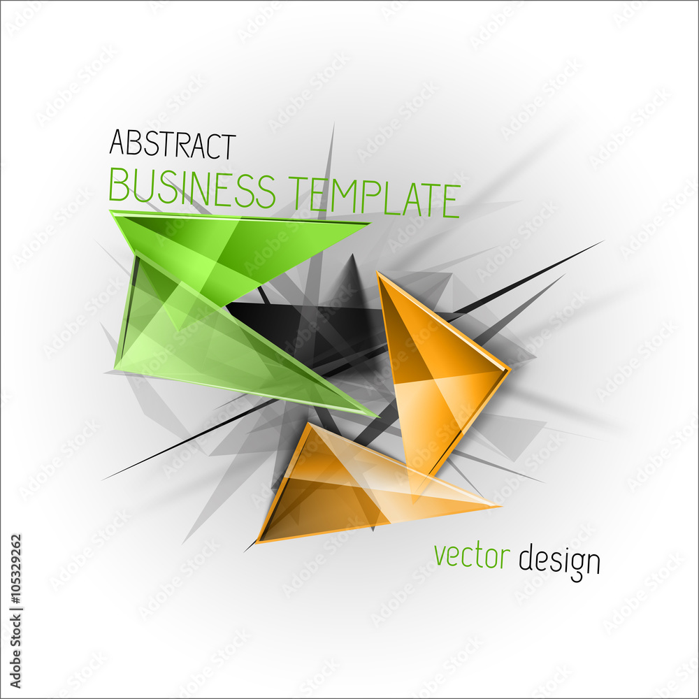 Aufkleber sharp triangles on the abstract background. vector busines temp