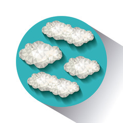 clouds low poly design 