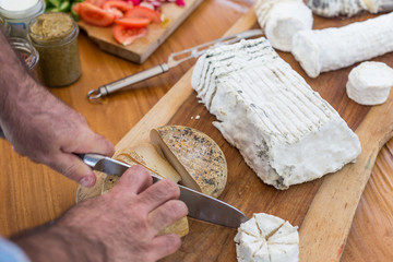 balanced diet, cooking, culinary and food concept - close up of