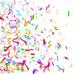 Abstract colorful confetti background. Isolated on the white.