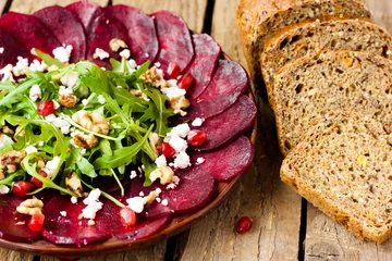  Beet salad with cheese and walnuts © yuliiaholovchenko