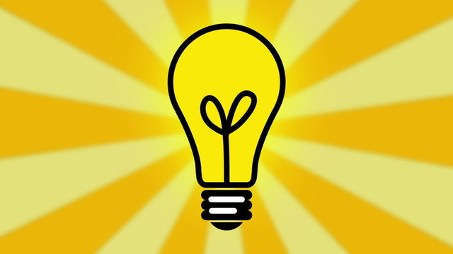 Lightbulb Creative Idea - Animation on Vintage Colors