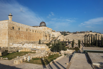 Fototapeta premium View to Jerusalem old city. Israel