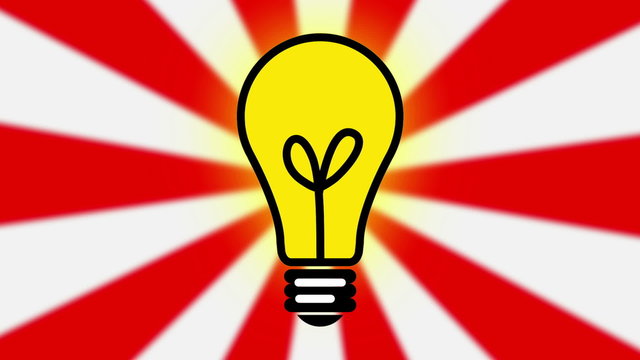 Lightbulb Creative Idea - Animation on Vintage Colors