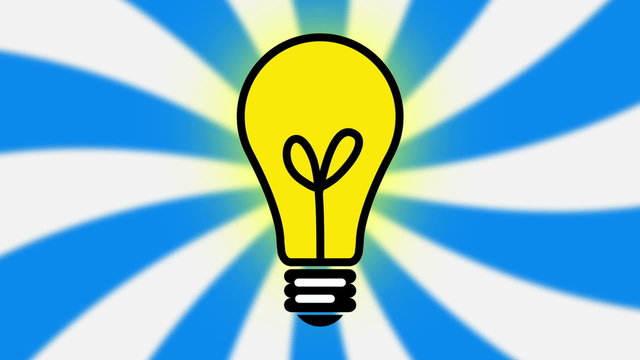 Lightbulb Creative Idea - Animation on Vintage Colors