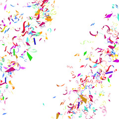 Fototapeta na wymiar Abstract colorful confetti background. Isolated on the white.