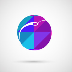 Peach isolated on background 