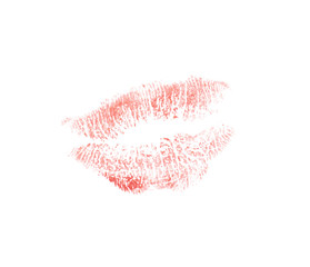 Print of red lips.