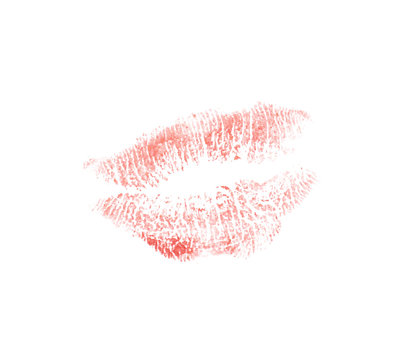 Print of red lips.