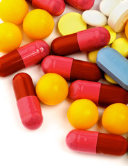 Colored Vitamin Pills