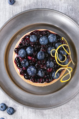 Tart with blueberries