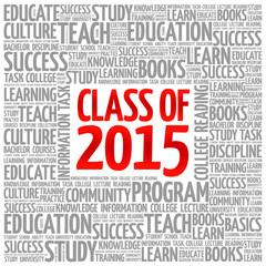 CLASS OF 2015 word cloud, education concept background