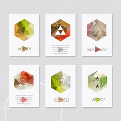 Abstract geometric logo hipster card design - 105336098