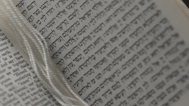 Hebrew Torah Bible  With Tallis Prayer Shawl