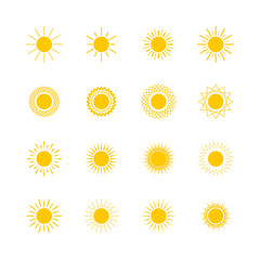 Set of Sun Shapes