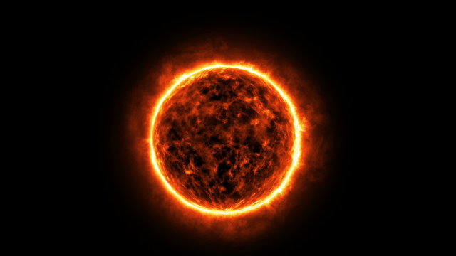 Planet Sun rotating, Animation