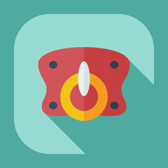 Flat modern design with shadow icons soother