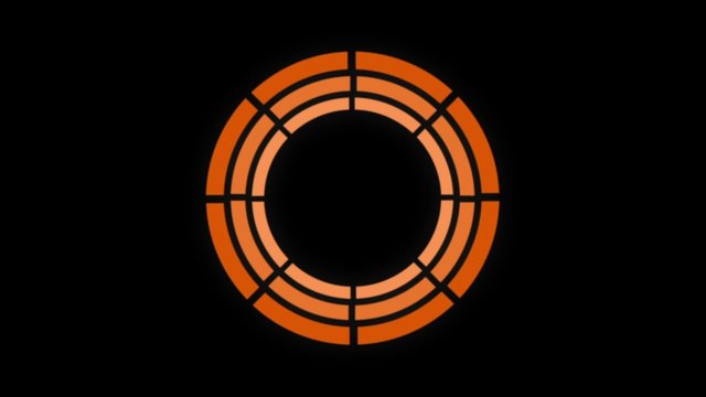 Buffering Icon, Rotierende Kreissegmente, synchron