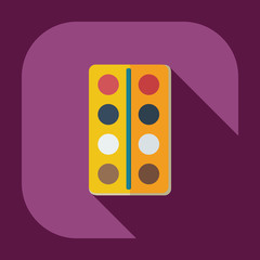 Flat modern design with shadow  Icon paint 