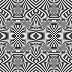 Obraz premium optical art abstract striped seamless deco pattern.