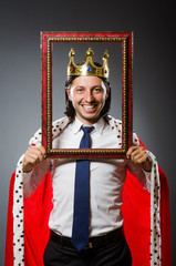Young king businessman in royal concept