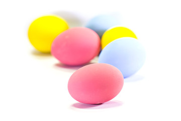 Easter eggs isolated on white background
