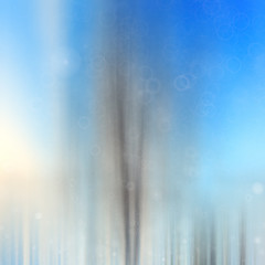 blue gradient background with snowflakes Winter bokeh
