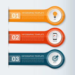 Abstract vector design template for infographics