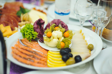 Fish Plate with Cape Gooseberry