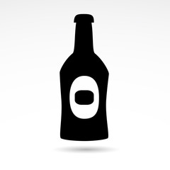 Beer bottle vector icon.