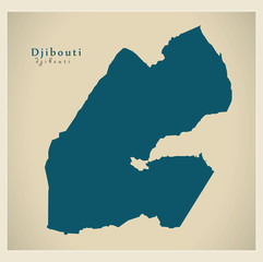 Modern Map - Djibouti DJ