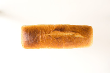 bread French bakery on white background. view from above. side view.
