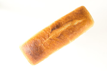 bread French bakery on white background. view from above. side view.
