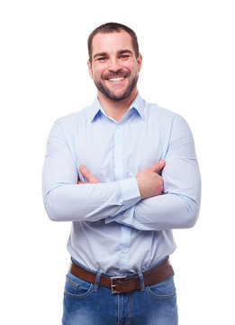 Smiling Man With Crossed Arms