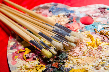 Obraz premium Artist palette in art concept