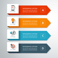 Modern minimal arrow elements for infographics