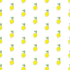 Seamless of yellow lemon for background