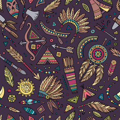 Tribal native ethnic seamless pattern  
