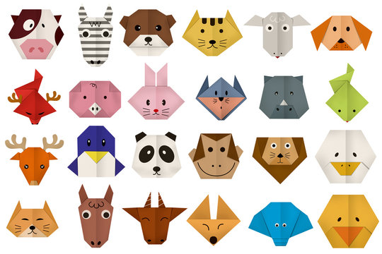 Origami Paper All Animal Face